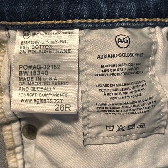 AG Adriano Goldschmied Distressed Legging Ankle Super Skinny Jeans 26R - Picture 8 of 10